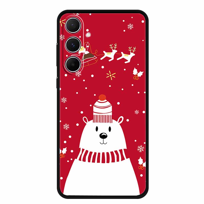 Christmas Phone Case For Samsung A17 5G 2025 Case Soft Black Silicone Bumper For GalaxyA17 17 5G TPU Coque Samsung Galaxy A17 5G