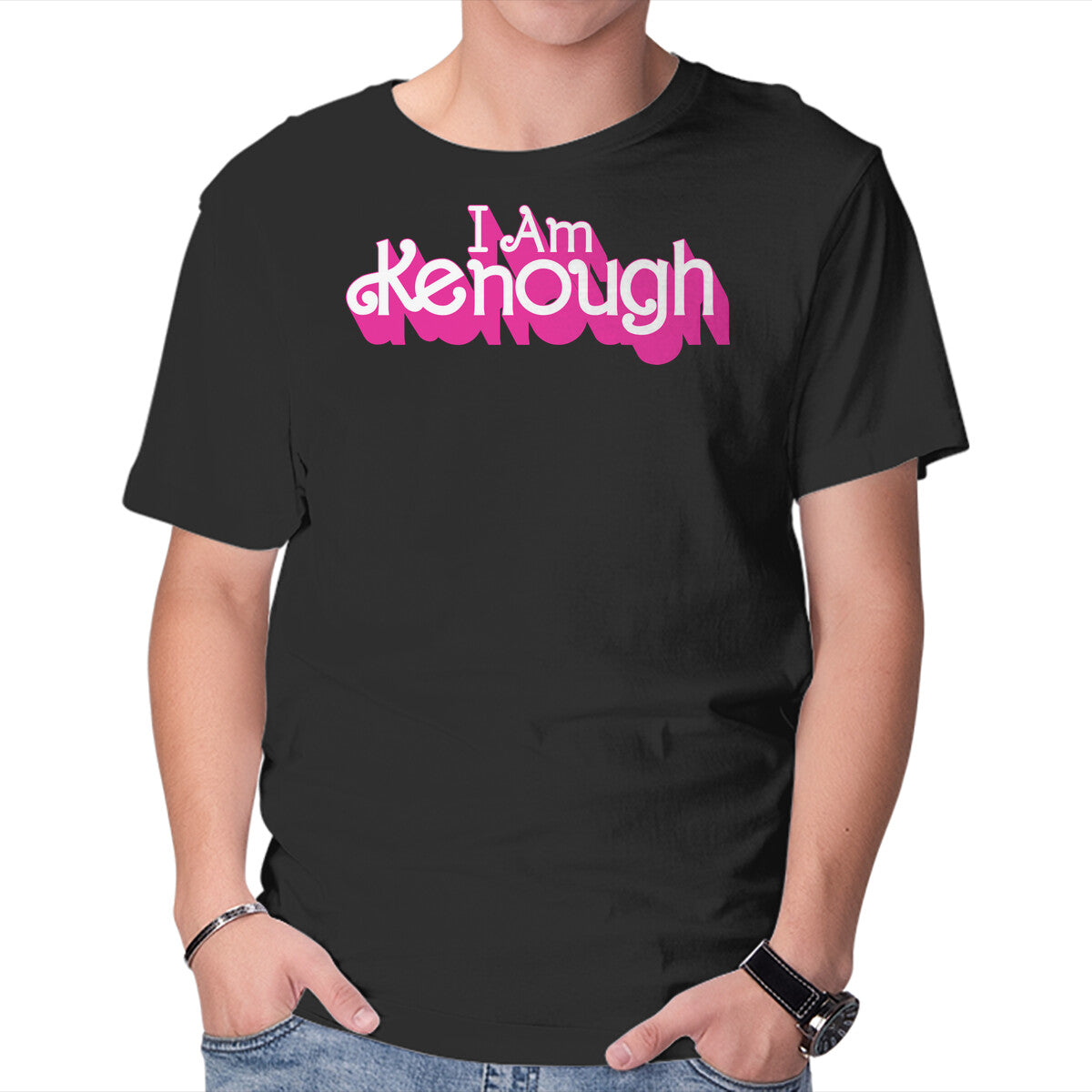 Unisex Crew Neck T-Shirt I Am Kenough Graphic Short Sleeve Casual Tee XXXL
