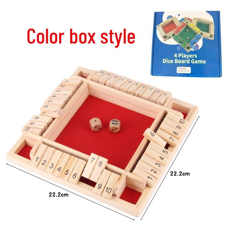 Children's Number Flip Card Game: Educational, Entertaining, Four-Sided Board & Drinking Game Props for Parties