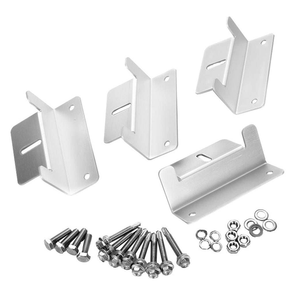 4pcs Practical Sturdy Aluminum Alloy Solars Panel Mounting Set Accessory for Campers and Boats Off Grids Applications