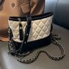 Trendy Quilted Large Chain Shoulder Crossbody Bag For Women Stylish Design And Versatile Use