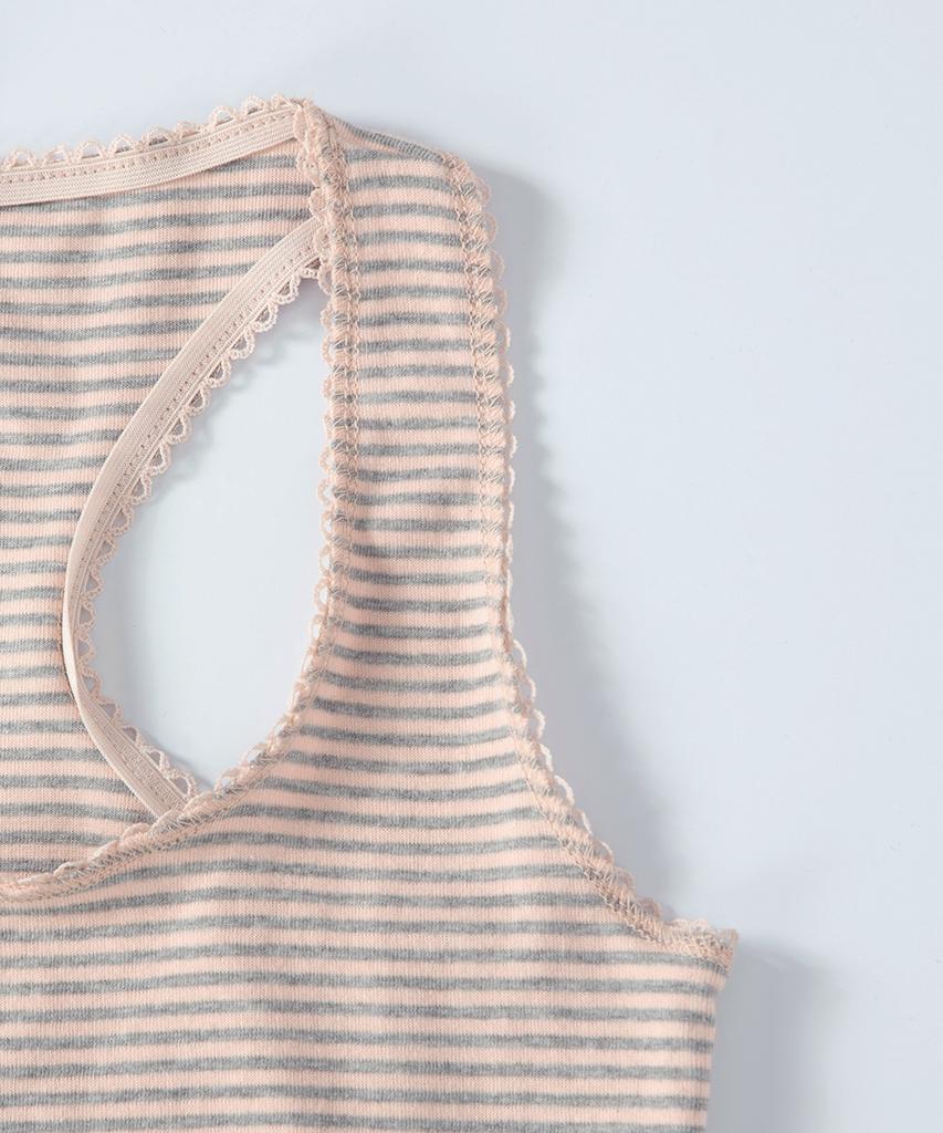 Aejeuon Ripple Stripe Sleeveless / Pink