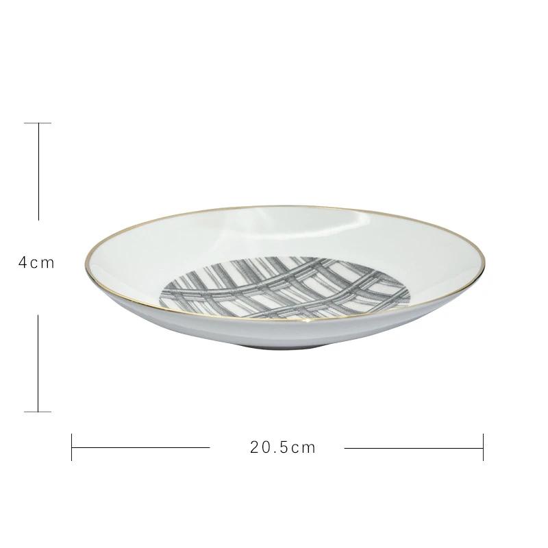 Nowy Styl Łabędzi Zamek Zastawa Stołowa Talerz Obiadowy Wysokiej Jakości Porcelana Kostna Ceramiczne Talerze Architektura Rzymska Filiżanka do Kawy