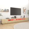 VidaXL Meuble TV avec Lumières LED, Armoire de Télévision avec Rangement, Meuble Télé de Salon Salle de Séjour Intérieur, 3081927