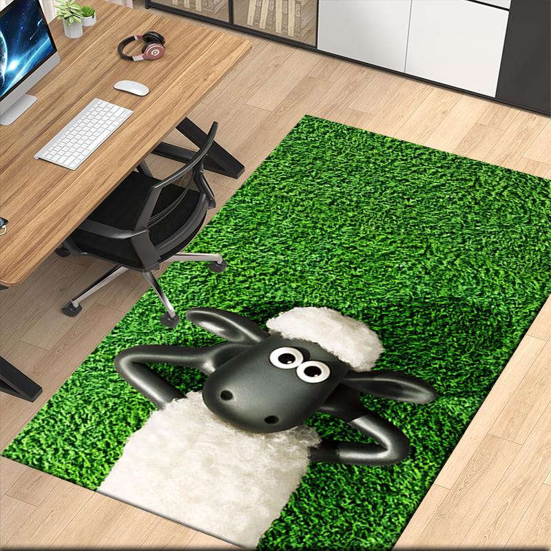 Shaun the Sheep Printed Carpetrugfor Office Chair Living Room Bedroom Kitchen Room Decor Gifts