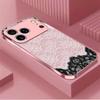 Classic Pink & Black Lace phone case for iphone 17 case for iphone 17 pro max cover Glass for iPhone 17 16 15 14 13 12pm Pro P
