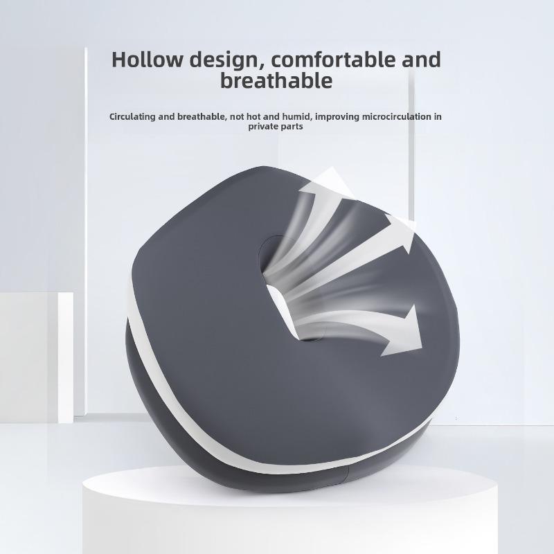 1pcs Memory Foam Seat Cushion Pressure Relief Non Collapse Pad with Hollow Center for Office Chair Back Support Summer Use