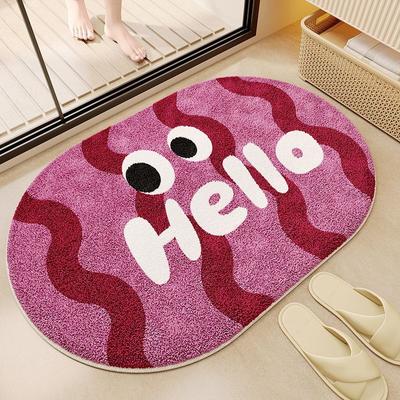 Dopamine Bathroom Door Carpet Floor Mat Toilet Toilet Water Absorption Non-slip Dust Removal Foot Pad Imitation Cashmere