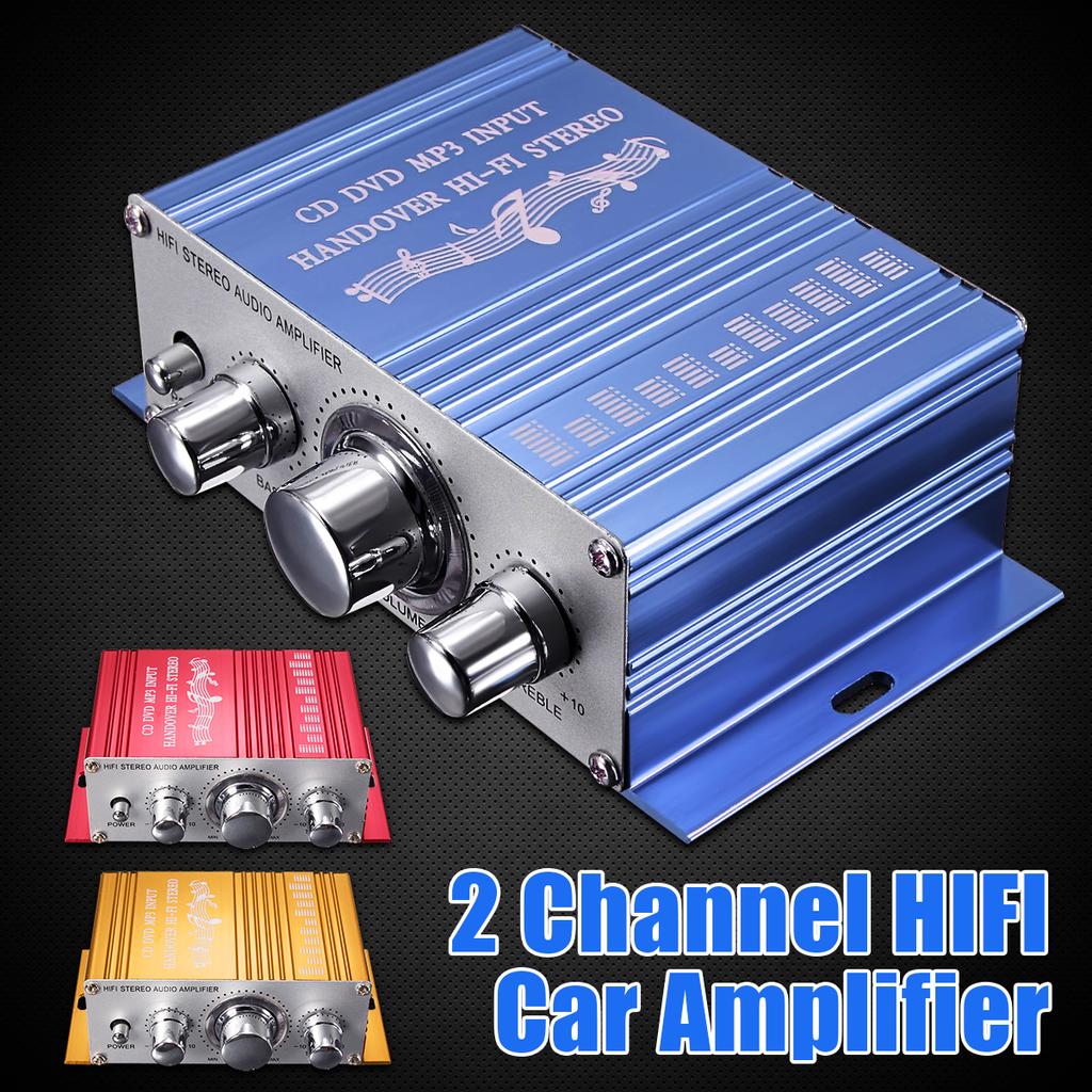 12V Мини Hi-Fi автомобиль Стерео усилитель 2CH Аудио усилитель Звук RCA/DVD/MP3 для мотоцикла HomeHY2001 – купить по низким ценам в интернет-магазине Joom