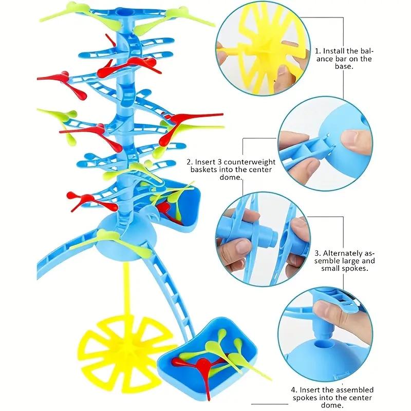 Colorful Plastic Gravity's Edge Balance Tower Game - Kids Stacking Toy for Hand-Eye Coordination, Focus Training & Holiday Gift