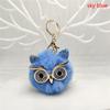 Plush Keychain Pendant With Owl Pendant Pompon For Car Keychain