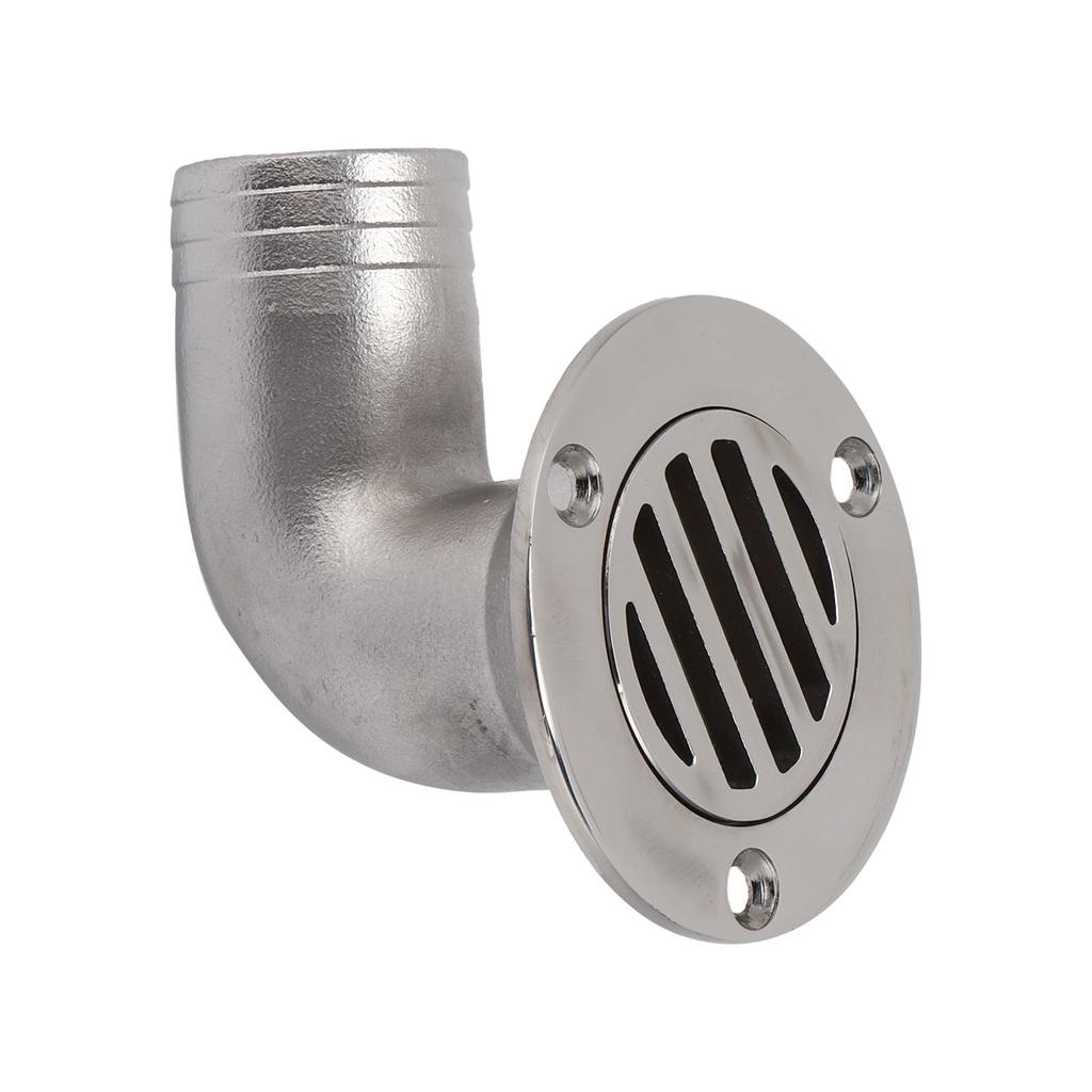 90 Degree Deck Drain Scupper 1.5in OD 316 Stainless Steel Plumbing Fittings for Marine Boat Yacht