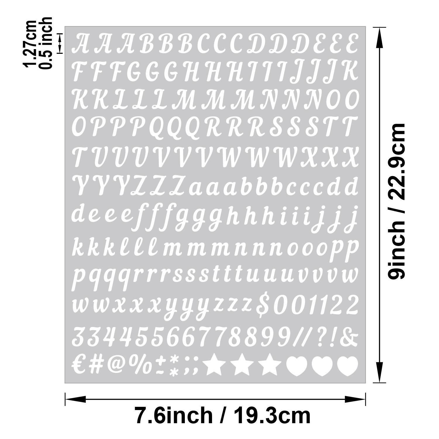

1pc 1.27 cm Handwritten Black and White Vinyl Self-Adhesive Alphabet Stickers for DIY Crafts, Scrapbooking, and Gift Decoration