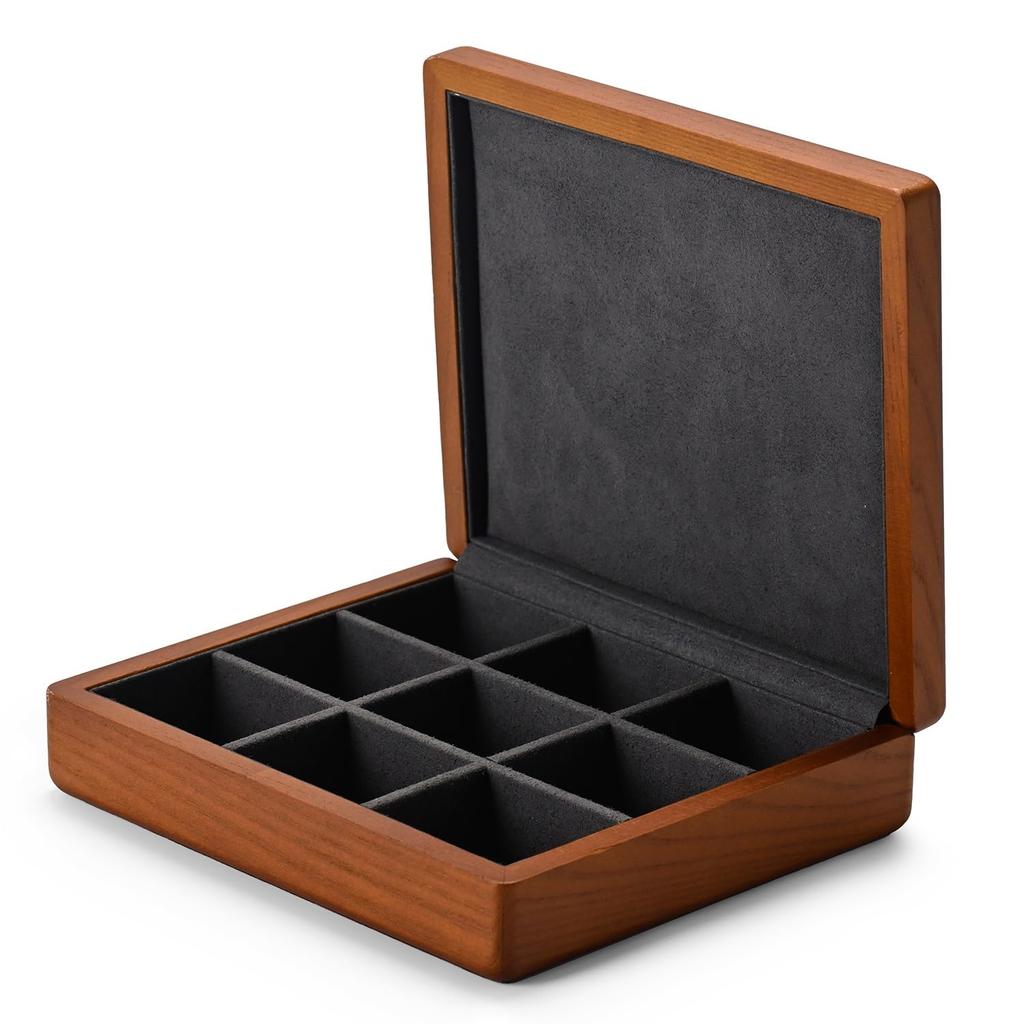 Woodten Solid Wood Jewelry Box Solid Wood Jewelry Storage Box Large Capacity Stackable Solid Wood Jewelry Box Ring Storage Bracelet Storage Jewelry