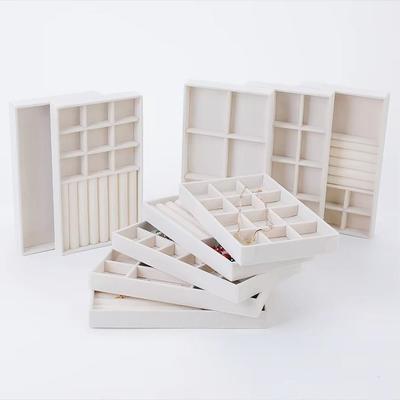 Stackable Velvet Jewelry Storage Box Multicolor Earring Holder Drawer Box  Ring Bracelet Necklace
