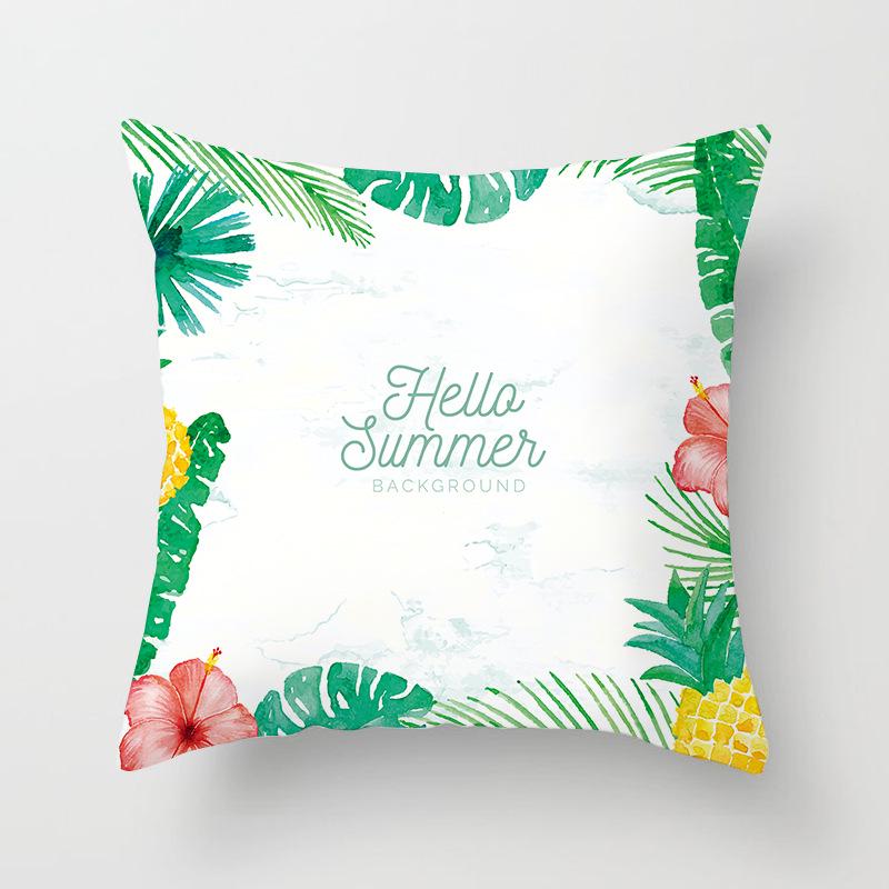 Ins Home Cartoon Plant Digital Printing Car Pillow Cushion