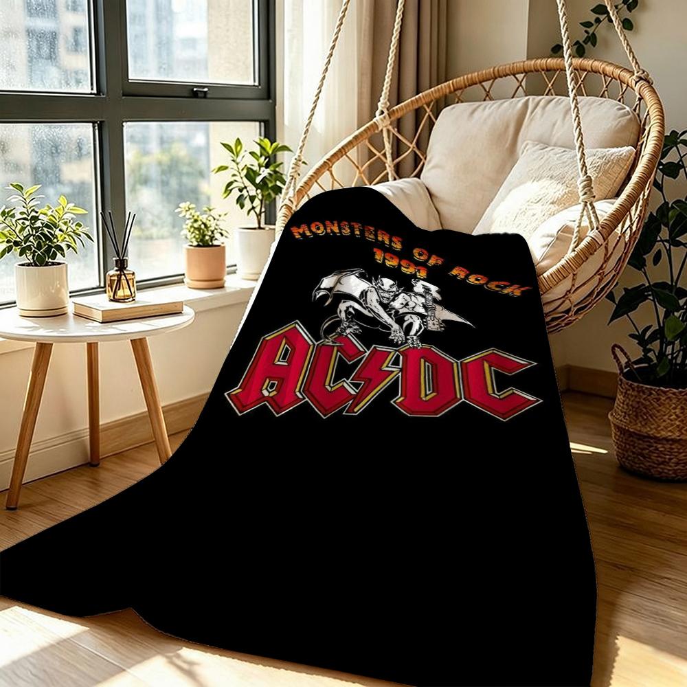 Angus Young Rock Guitar Blanket Camping Trip Soft And Comfortable Office Rest Blanket Bedroom Outdoor Plush Blanket