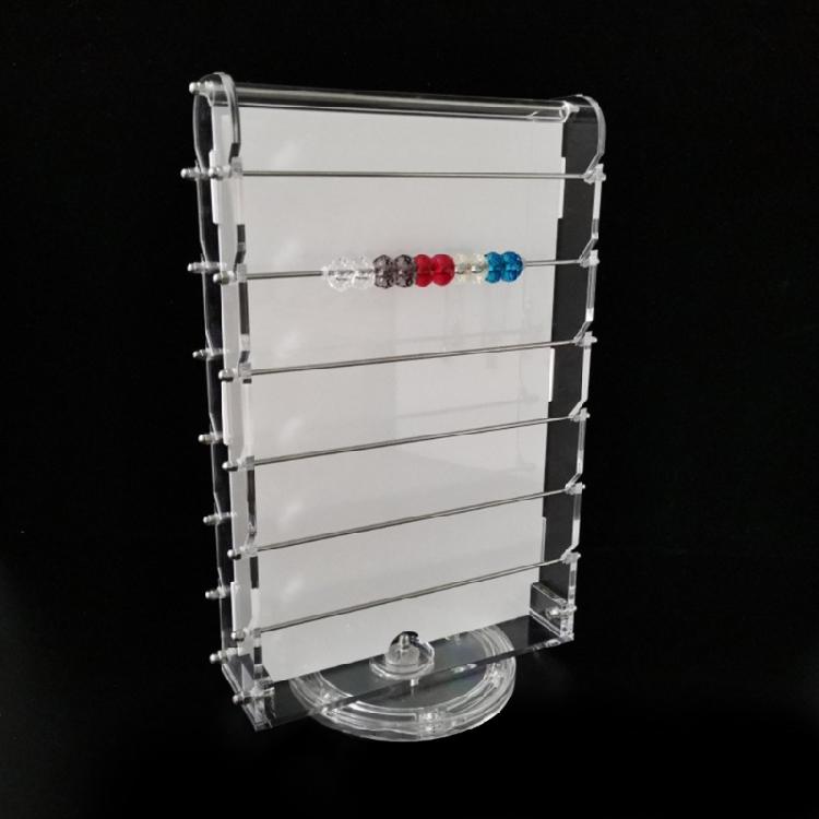 Professional Bead Display Shelf Functional Clear Acrylic Bead Display Shelf with Swivel Base for Shop Owners