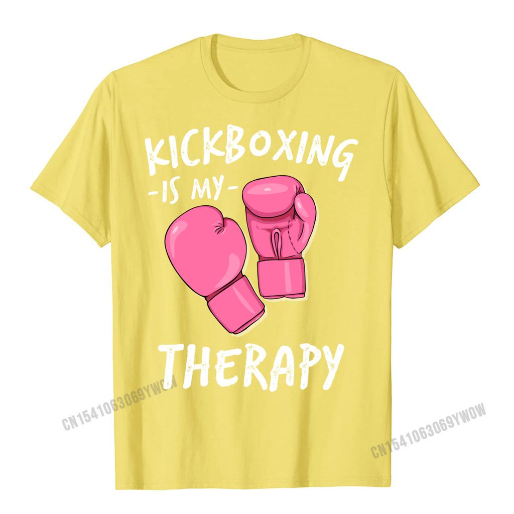 Kickboxing Is My Therapy Sweater Womens Hoodie Boxing Gift Unisex Tops Tees For Unisex Cotton Top T-Shirts Normal High Quality