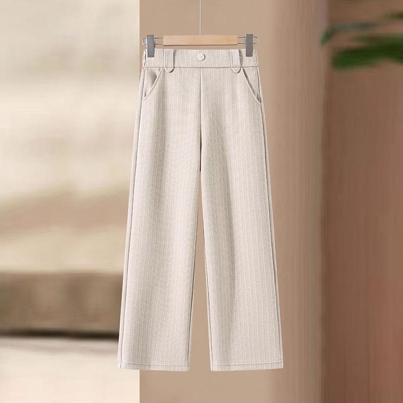 High Waist Versatile Casual Pants for Middle-Aged Women - Loose, Fashionable, Temperament-Enhancing Long Pants for Spring and Autumn