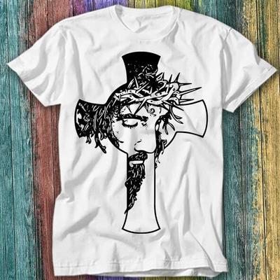 Jesus Christ Cross Religious Religion Novelty T Shirt Top Tee 584
