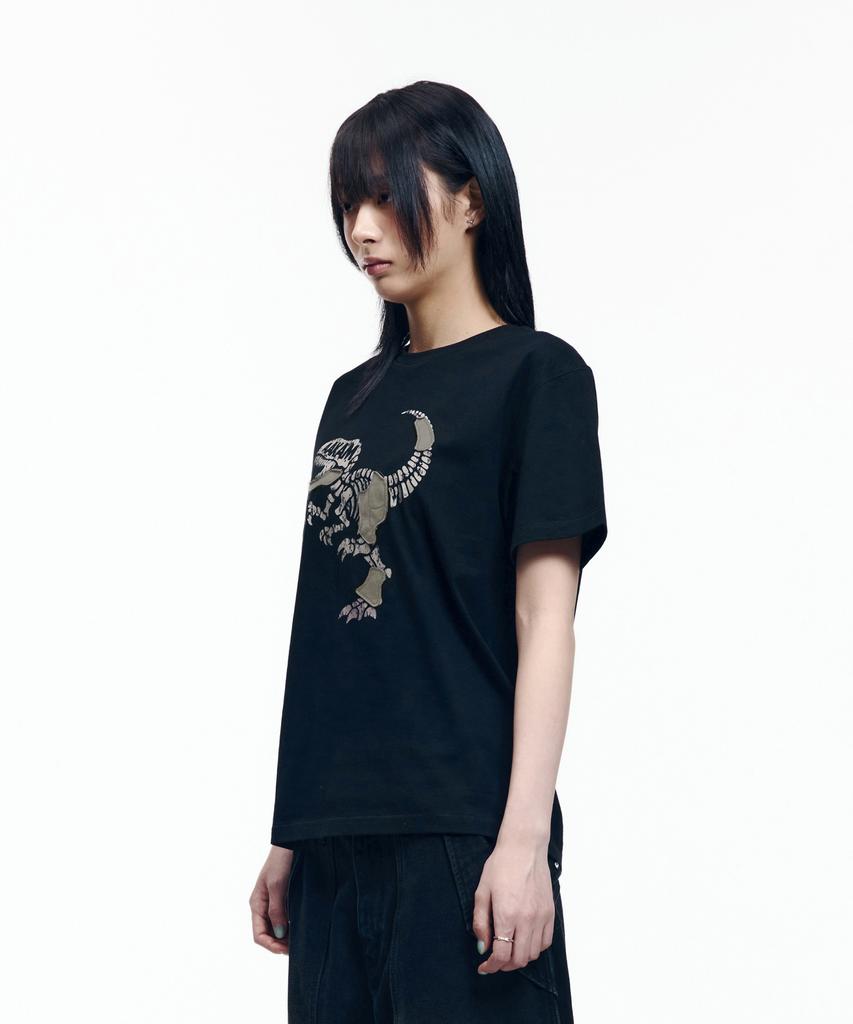 AAKAM Dino Patch Half Top (Black)