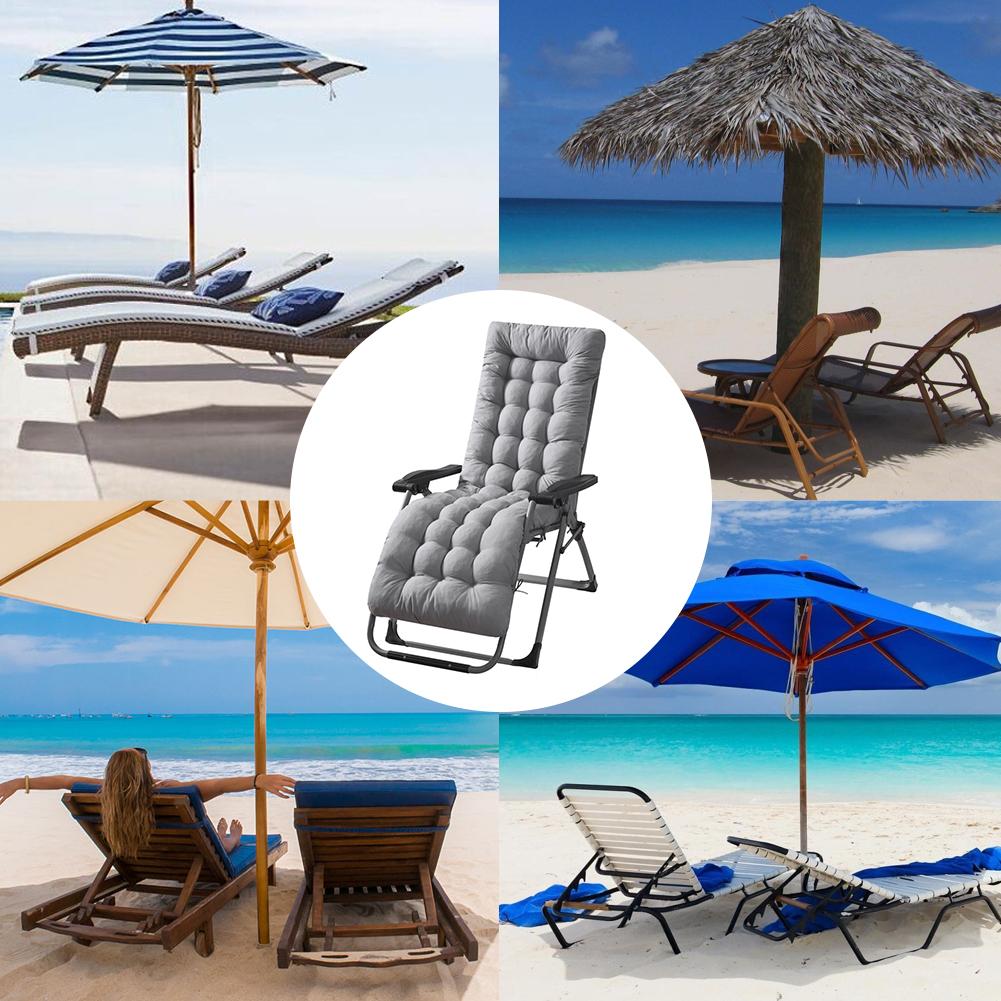 Indoor Outdoor Cushion Polyester Patio Chaise Lounge Cushions Sun Lounger Cushions Pad Lounge Chair Cushion for Travel Holiday