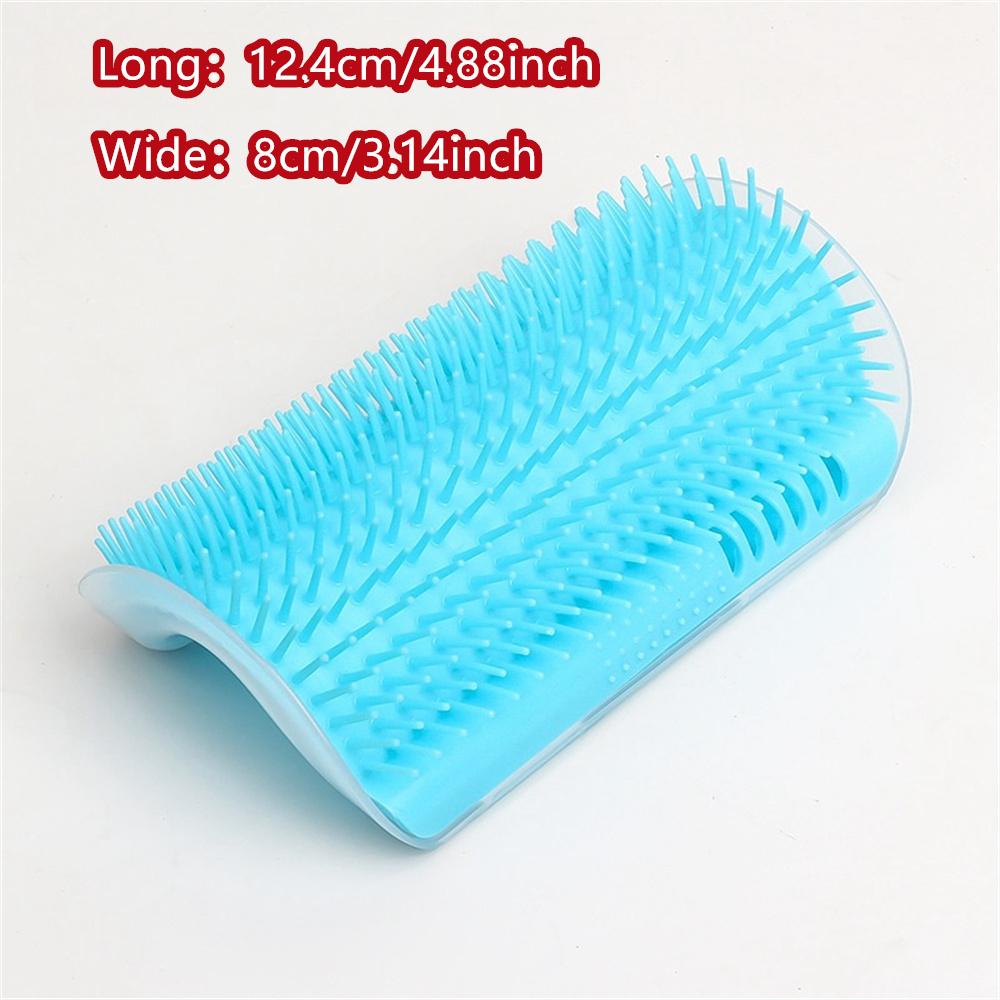1PC Cat Self Groomer Wall Corner Massage Comb Grooming Brush Soft Rubber Bristles Kitten Massager Tool Fit Flat Corner Hand Hold