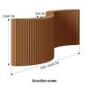 18-Panel Curved Folding Screen Divider – Japanese Style Retractable Wall for Live Broadcasts
