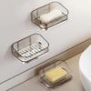 Adhesive Soap Dish For Shower Wall,Suitable For Countertop Plastic Bar Of Soap Holder And Wall-Mounted Hanging Soap Caddy Tray