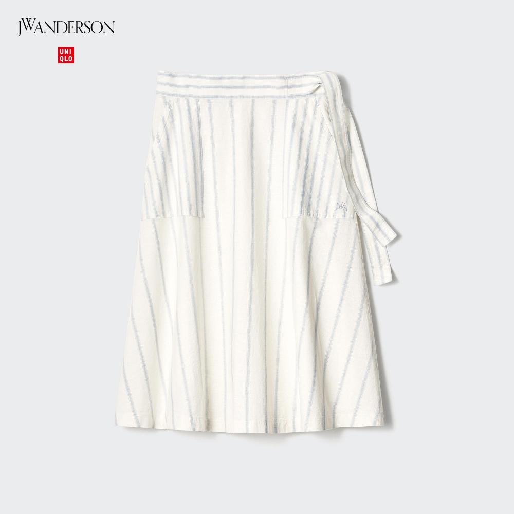 

UNIQLO расклешенная юбка из смесового льна с поясом