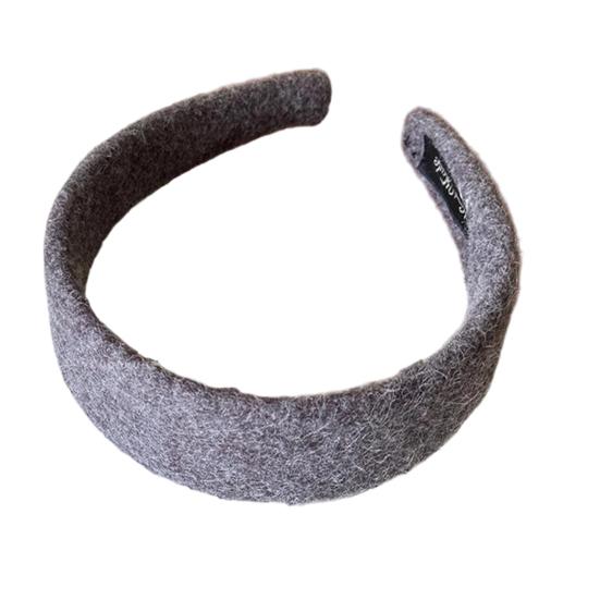

Women Headband Wide-Brimmed Sponge Filling Soft Suede Texture Hair Hoop Autumn Winter Versatile Hair Accessory