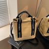 New handbag New lightweight alphabet canvas bag Versatile casual handbag Crossbody bag Student small bag