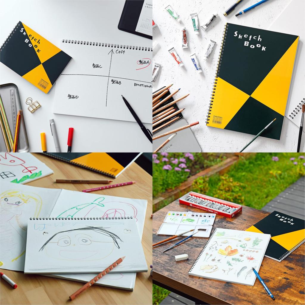 Bloco de Desenho Maruman A3 Série Design Papel para Desenho 24 Folhas S115 2 Livros com Papéis Originais