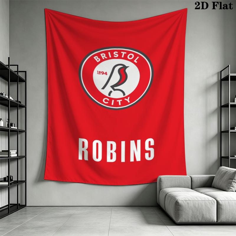 Bristol city fc Wall Tapestry Aesthetic Wall Hanging Printed Fabric Blanket Decorative Tapestries for Bedroom Living Room Home Decor