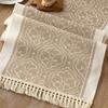 Jacquard Ethnic Style Table Runner with Tassel Tablecloth Table Flag Table Cover  Table Decor