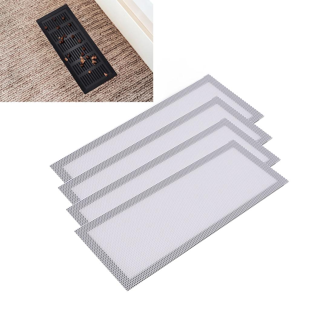 4 Stück Bodenlüftungsnetzabdeckung, PVC, magnetisch, staubdicht, Bodenregister-Bildschirmabdeckung für Zuhause, Wanddecke