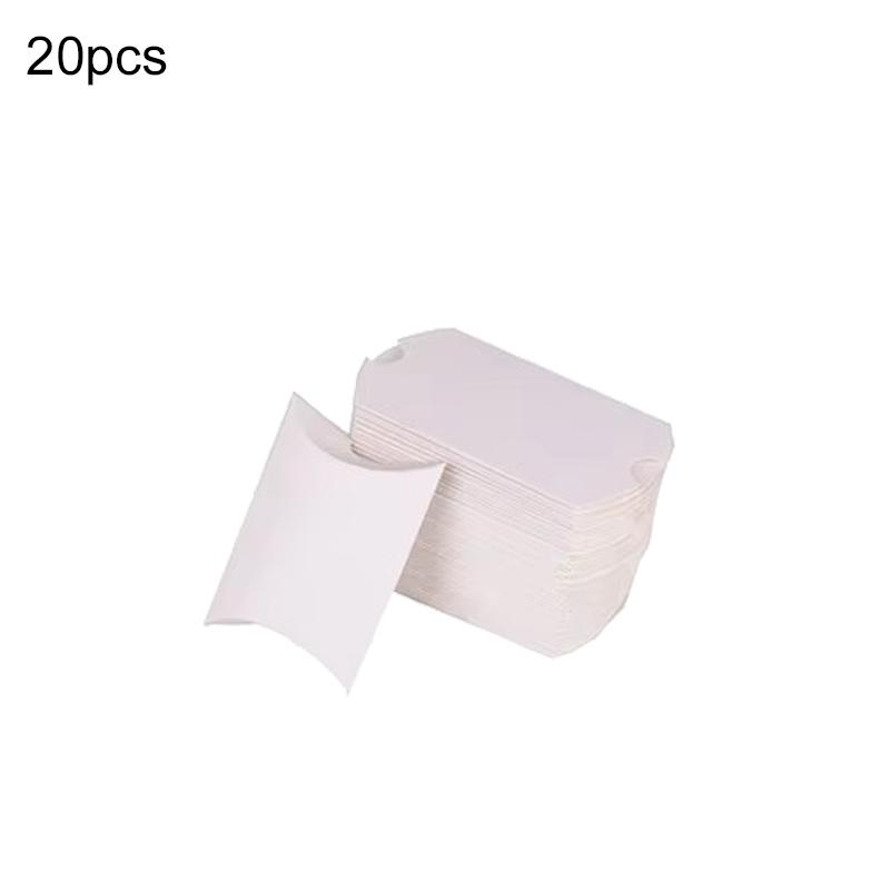 20pcs Mini Candy Box Folding Paper Pillow Type Wedding Gift Box Thank You Tag Festival Gathering Gifts Party Favors TMZ