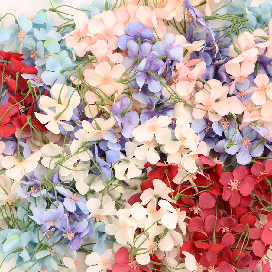 Cherry Blossom Flower Long Head Simulation Flower Diy Handmade Material Package Clothes Hat Jewelry Diy Material Special Supply
