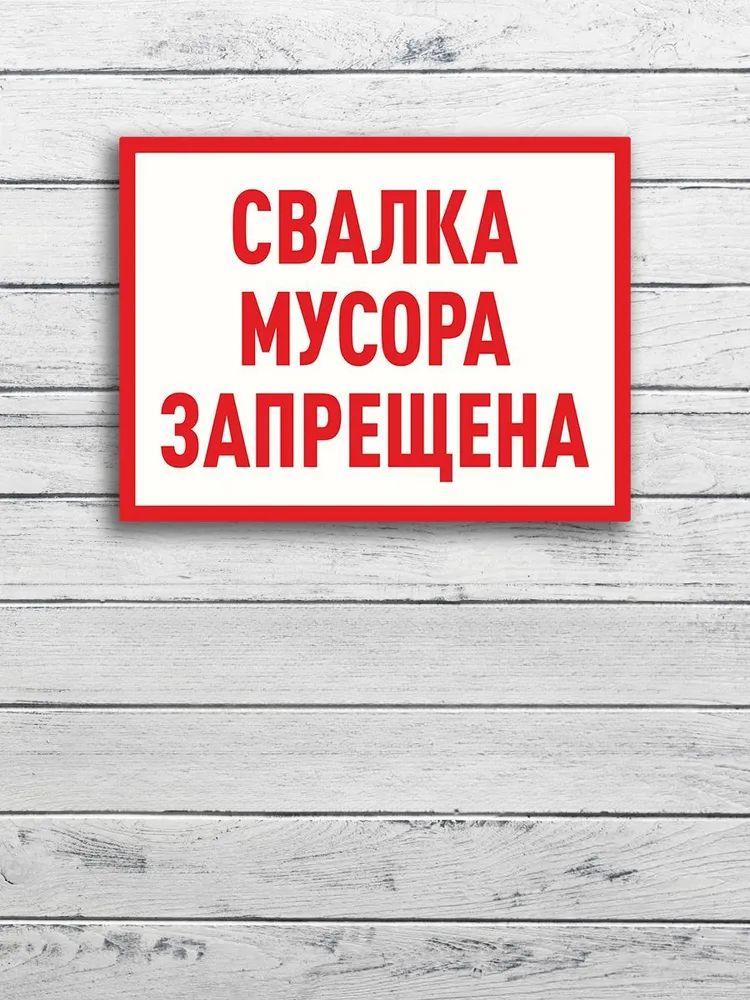 No Dumping Fine 10000 RUB Metal Sign 20x30cm, CCTV Surveillance Warning Plaque