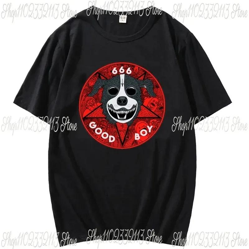 2024 Cartoon Mr Pickles T Shirt Men Soft Collie Dog T-shirt O-neck Short Sleeved Funny Tv Adult Adultswim Mature Dog Evil Satan