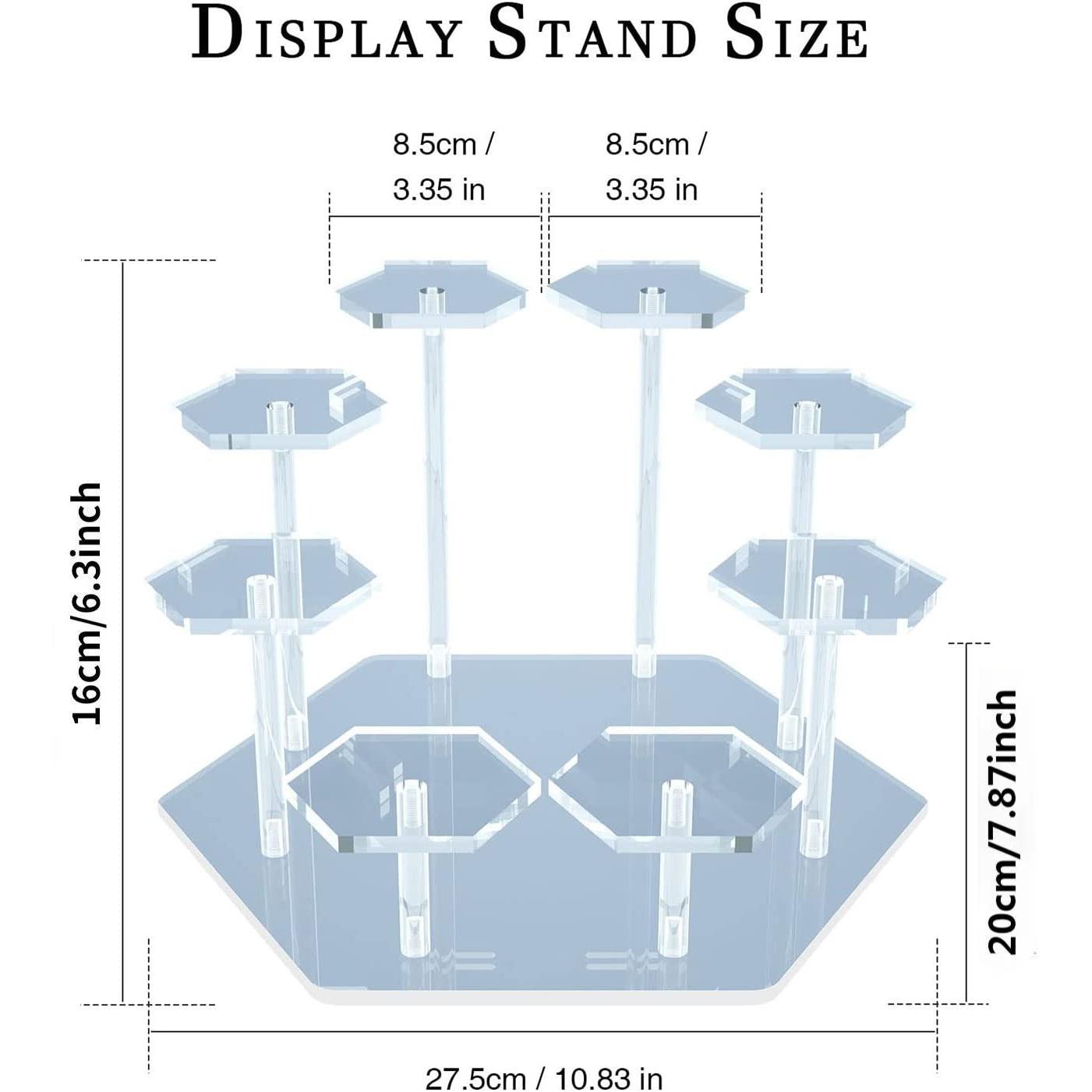 

8/9 Tier Acrylic Display Stand for Funko POP Figures,Cupcake,Perfume,Dessert,Cosmetics, Organizers Storage Rack,Display Riser