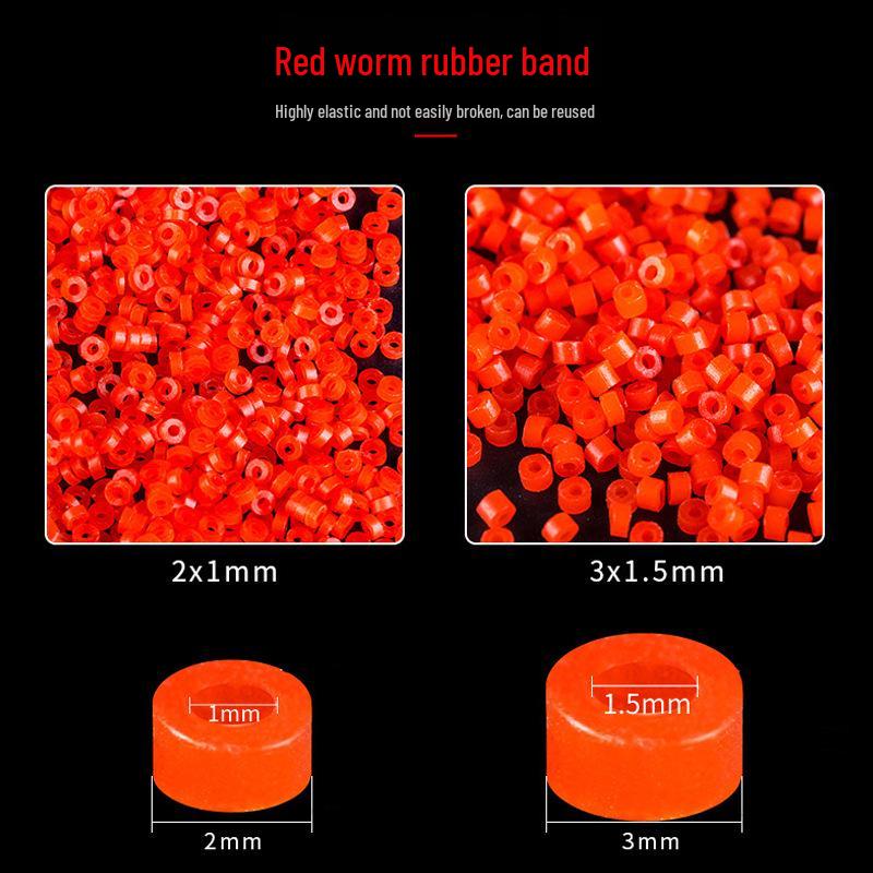 Bloodworm & Earthworm Fishing Bait Bands and Clips - Tackle & Supplies