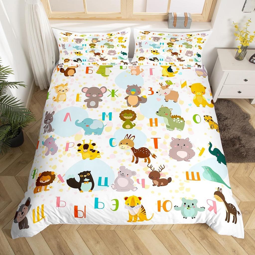 Comforter Blue Alphabet Space Spaceship Single Queen Size Cartoon Bedding Set For Boys Kids Outer Space Black Comforter