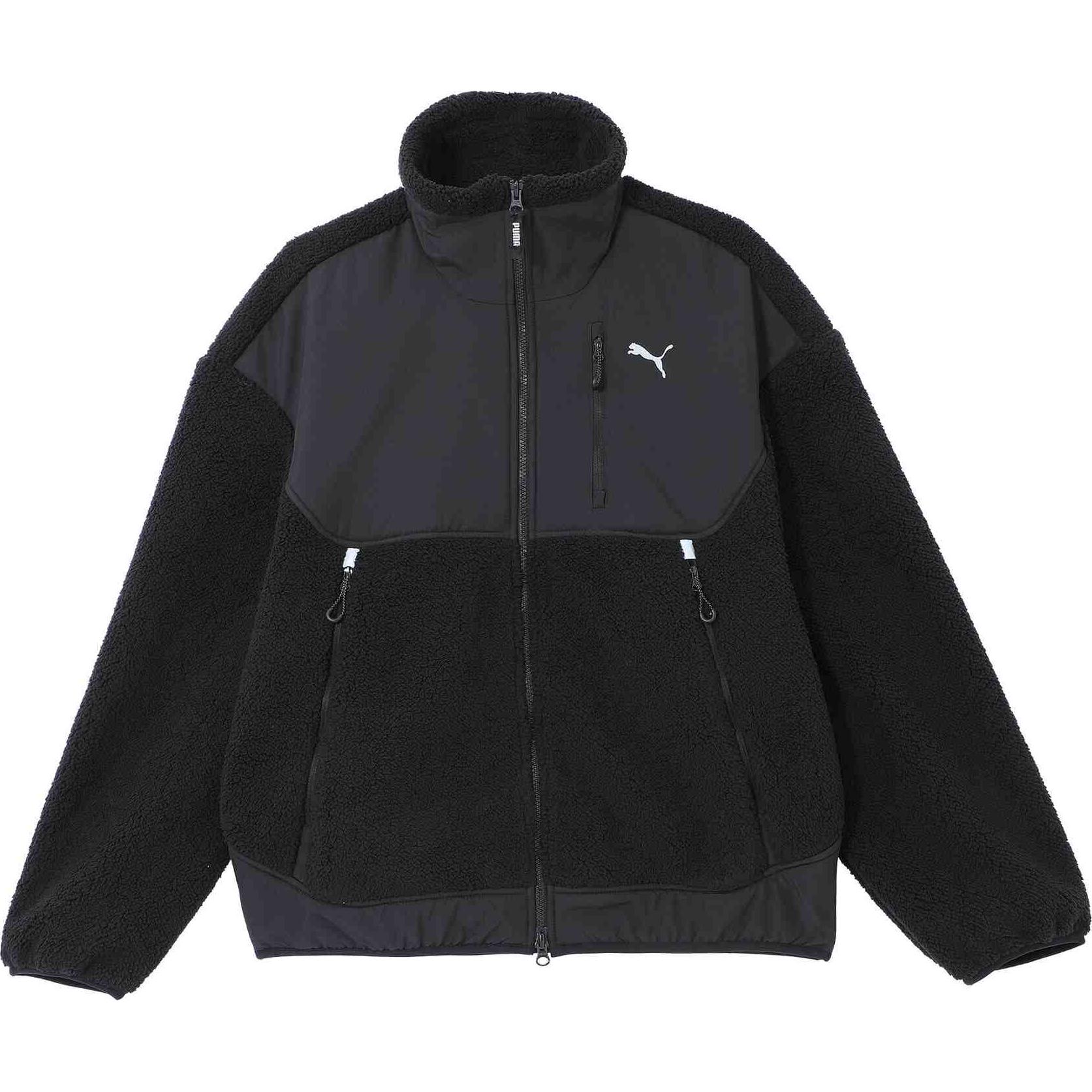 PUMA Men s Hybrid Sherpa Fleece Jacket Black 629733-01 M