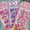 6Style Anime Kawaii Sanrio HelloKitty Kuromi 3D Shake Stickers Cute DIY Album Diary Handbook Decor School Student Stationery Toy