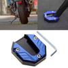 Bike Side Stand Pad for Outdoor Parking, Aluminum Support Plate with Textured Center for Grass