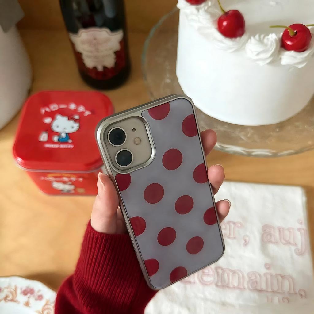 Polka Dots Ins Korean Sweet Phone Case for iPhone 17 16e 16 15 14 13 12 11 Air Pro Max X XR 8 Plus Luxury Clear Soft Back Cover