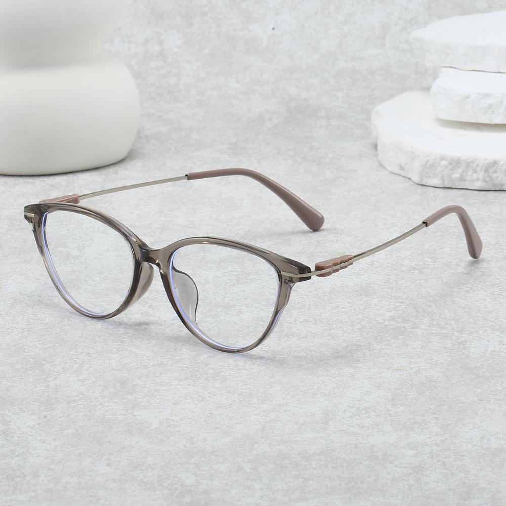 

Personalized fashion cat eye myopia glasses frames new women s retro flat light glasses plain makeup anti-blue light can be matched