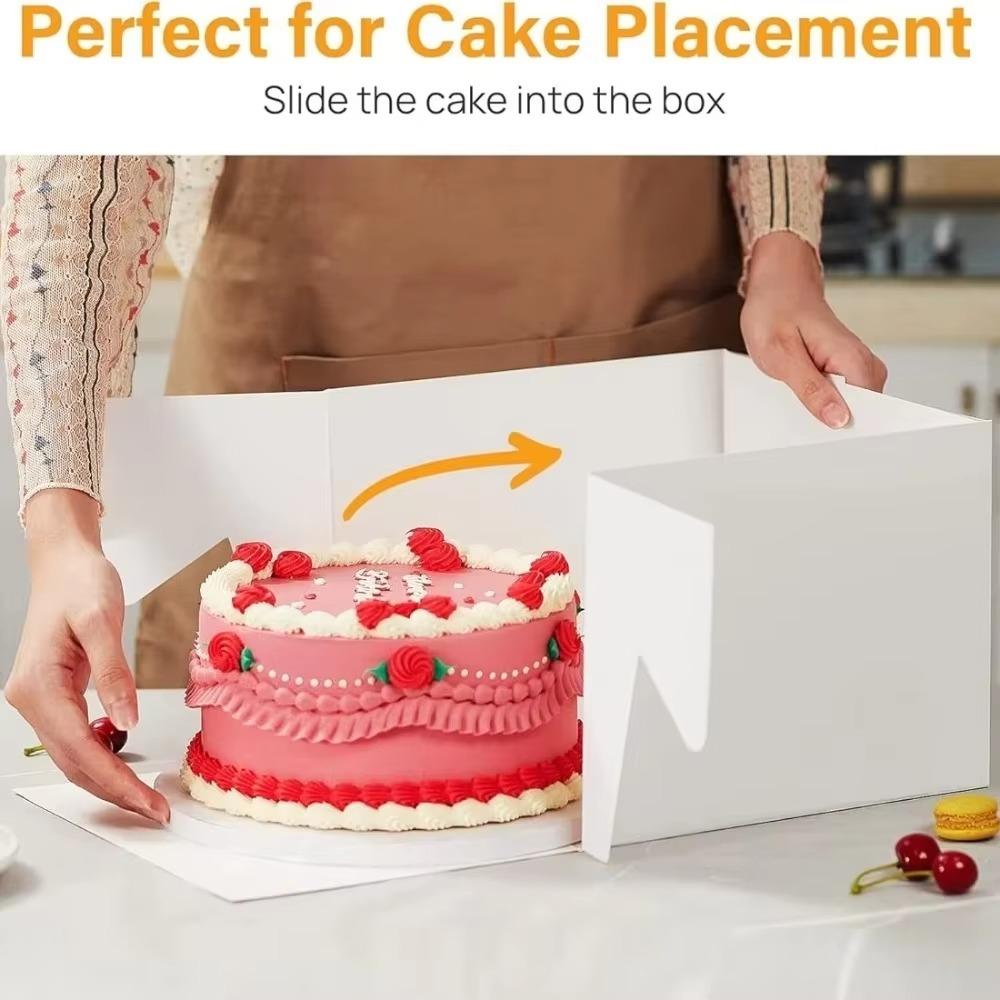 10pcs with Window Pastry Box Square Cake Container Disposable Cake Packaging Box  Bakery
